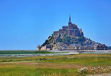 Cathedral Mont Saint Michel in the Normandy, France.
