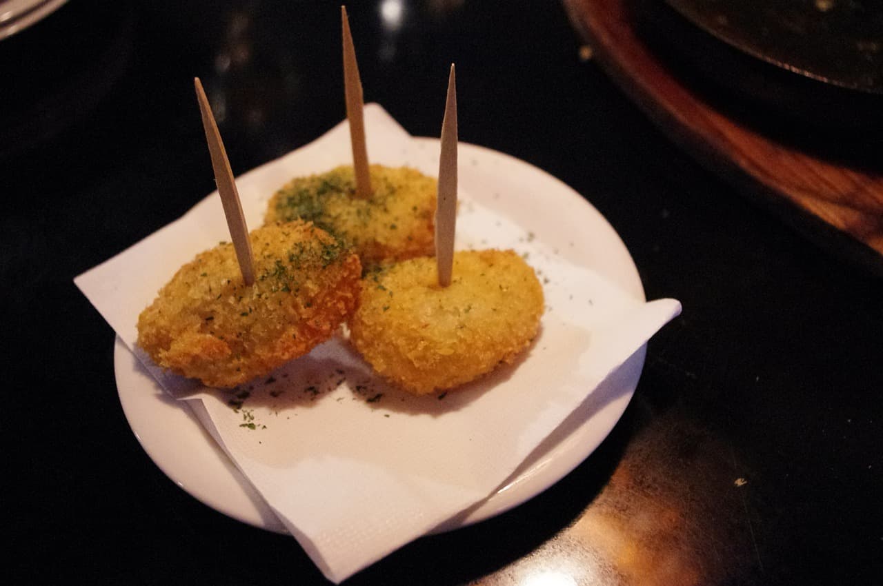 Croquette pintxos in Spain