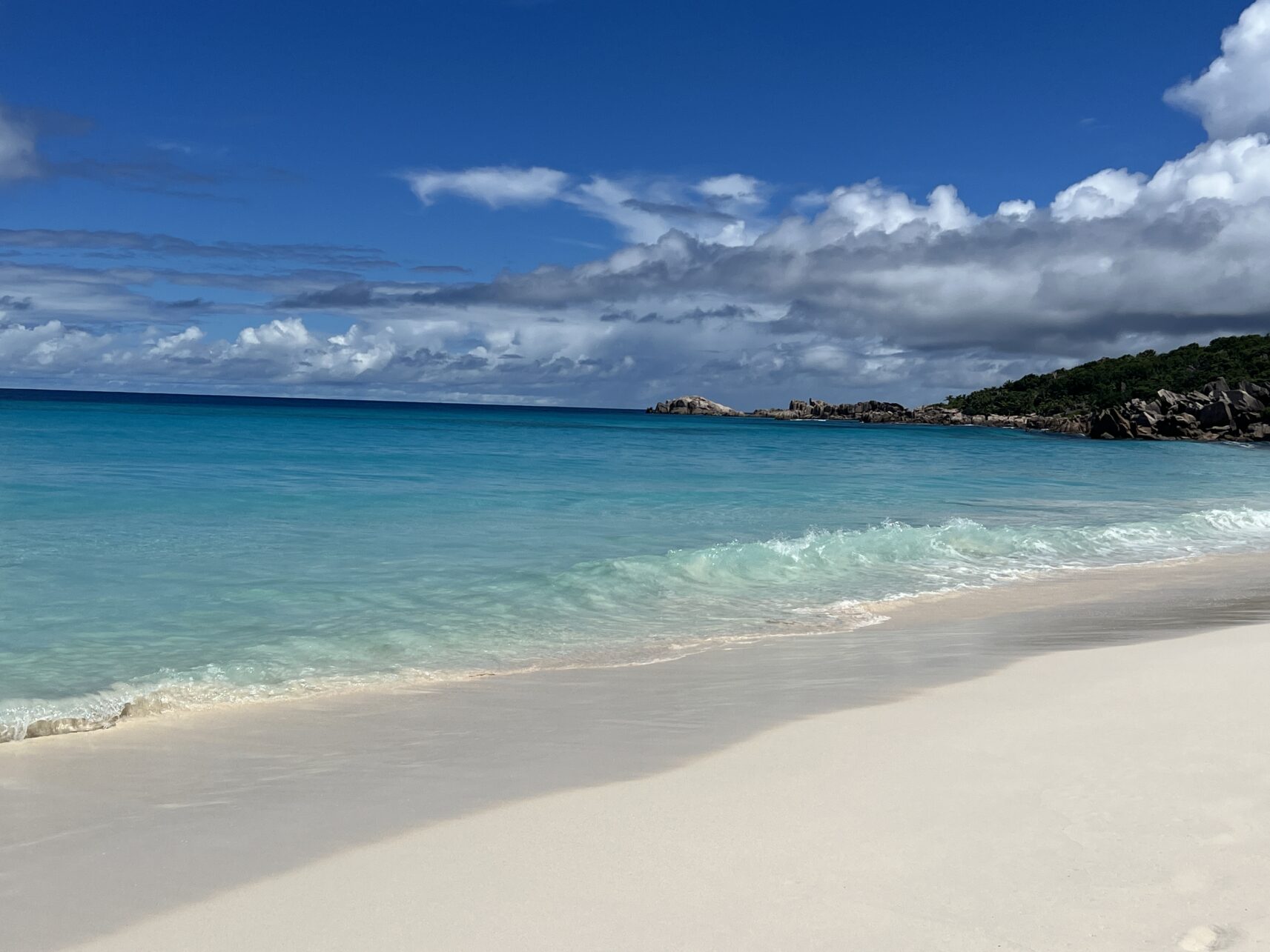 Deserted Grande Anse, Seychelles.