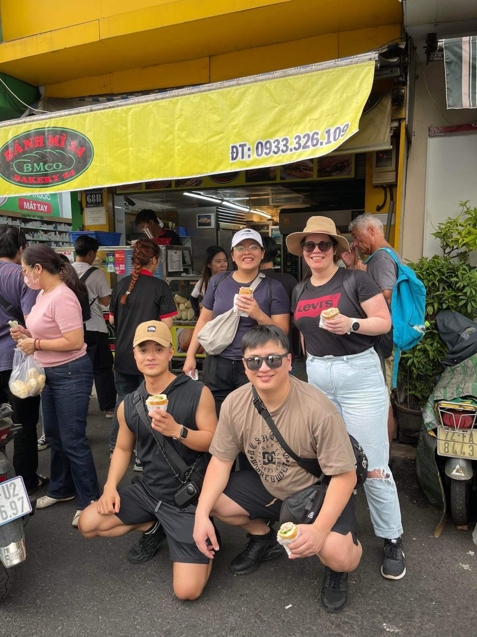 Eating Banh Mi in Ho Chi Minh City, Vietnam.