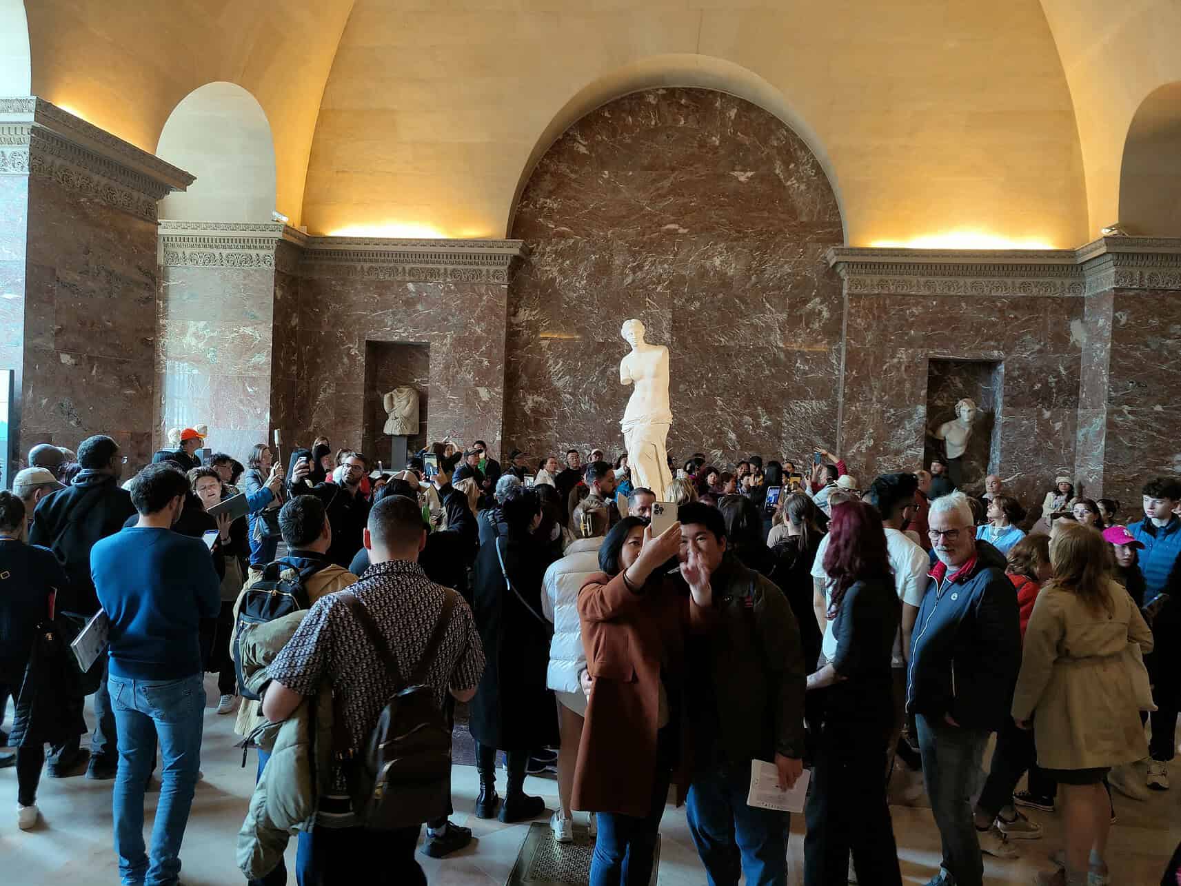 Inside the Louvre Museum in Paris, France