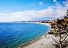 The beach in Nice, France.