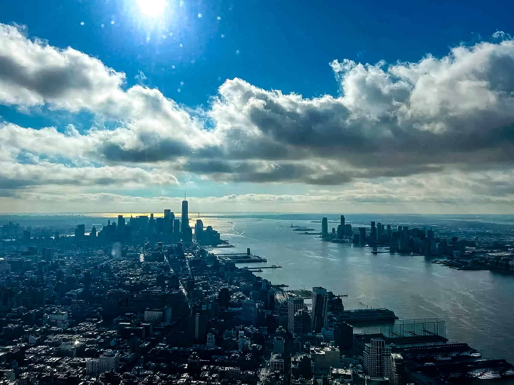 Panorama of Manhattan and New York City from the Edge, USA.