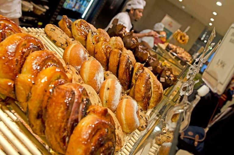 Paul bakery in the Louvre museum in Paris, France.