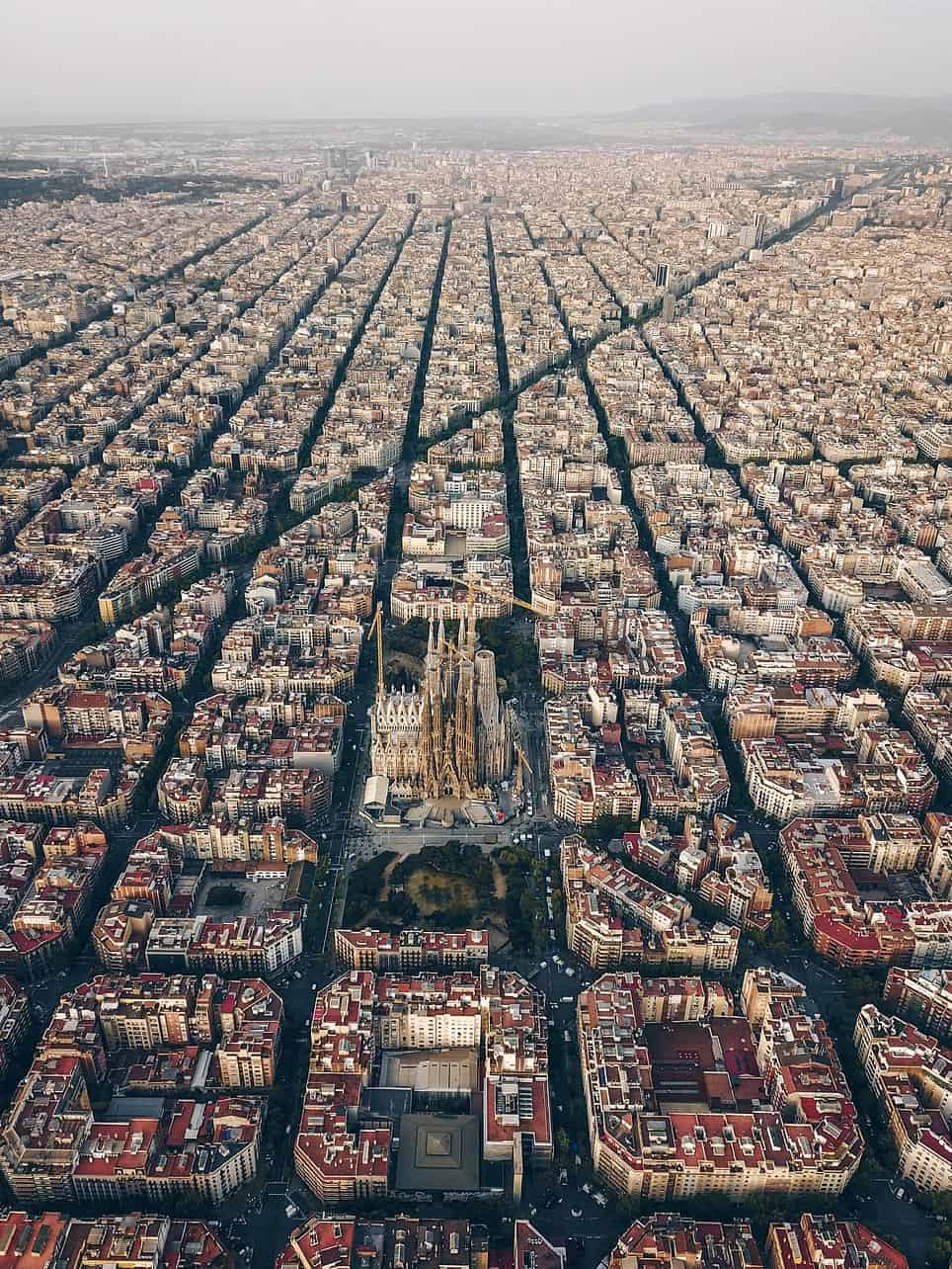 A view from Barcelona from above