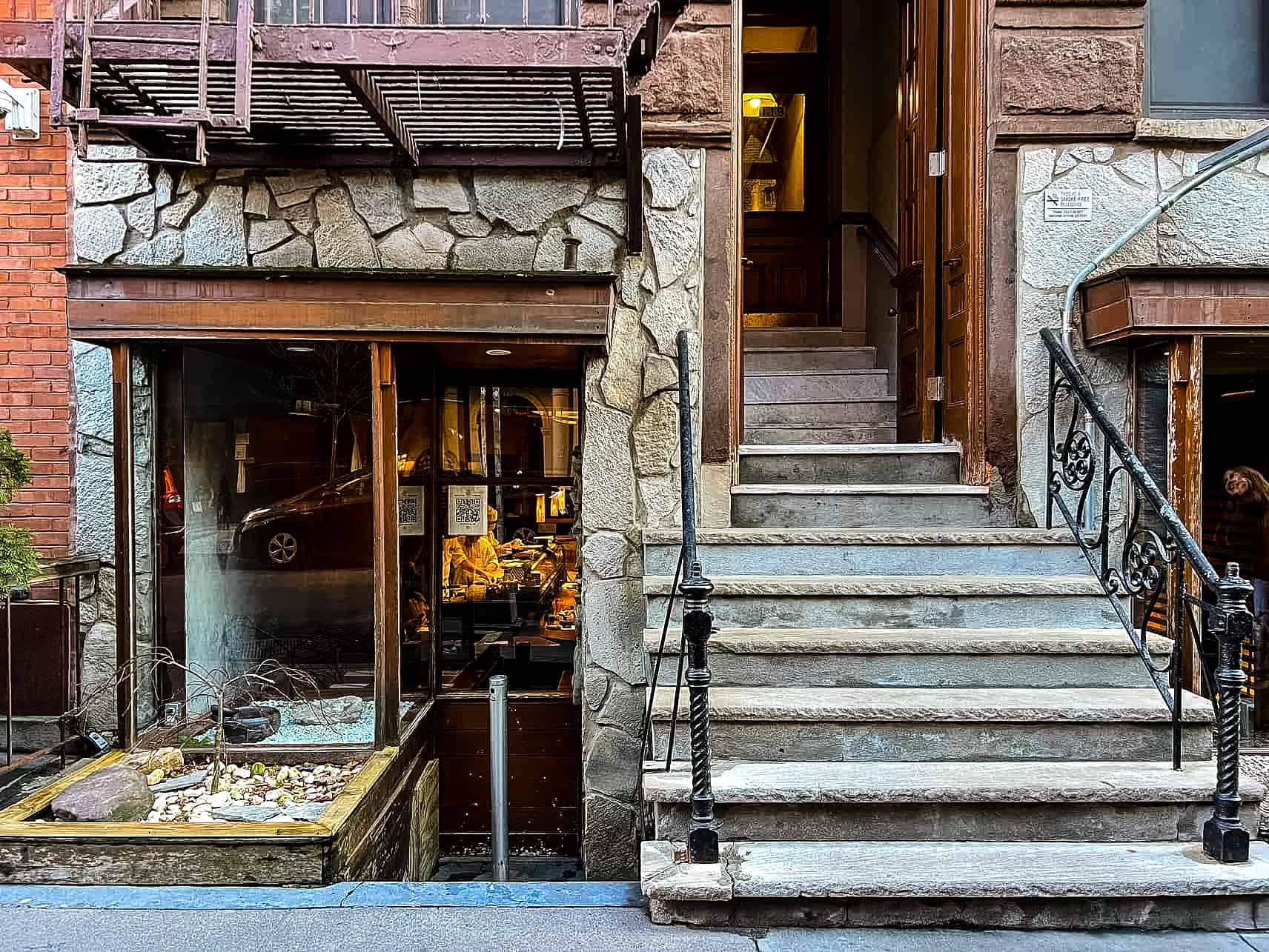 The Blue Ribbon sushi restaurant in the heart of Soho in New York City, USA.