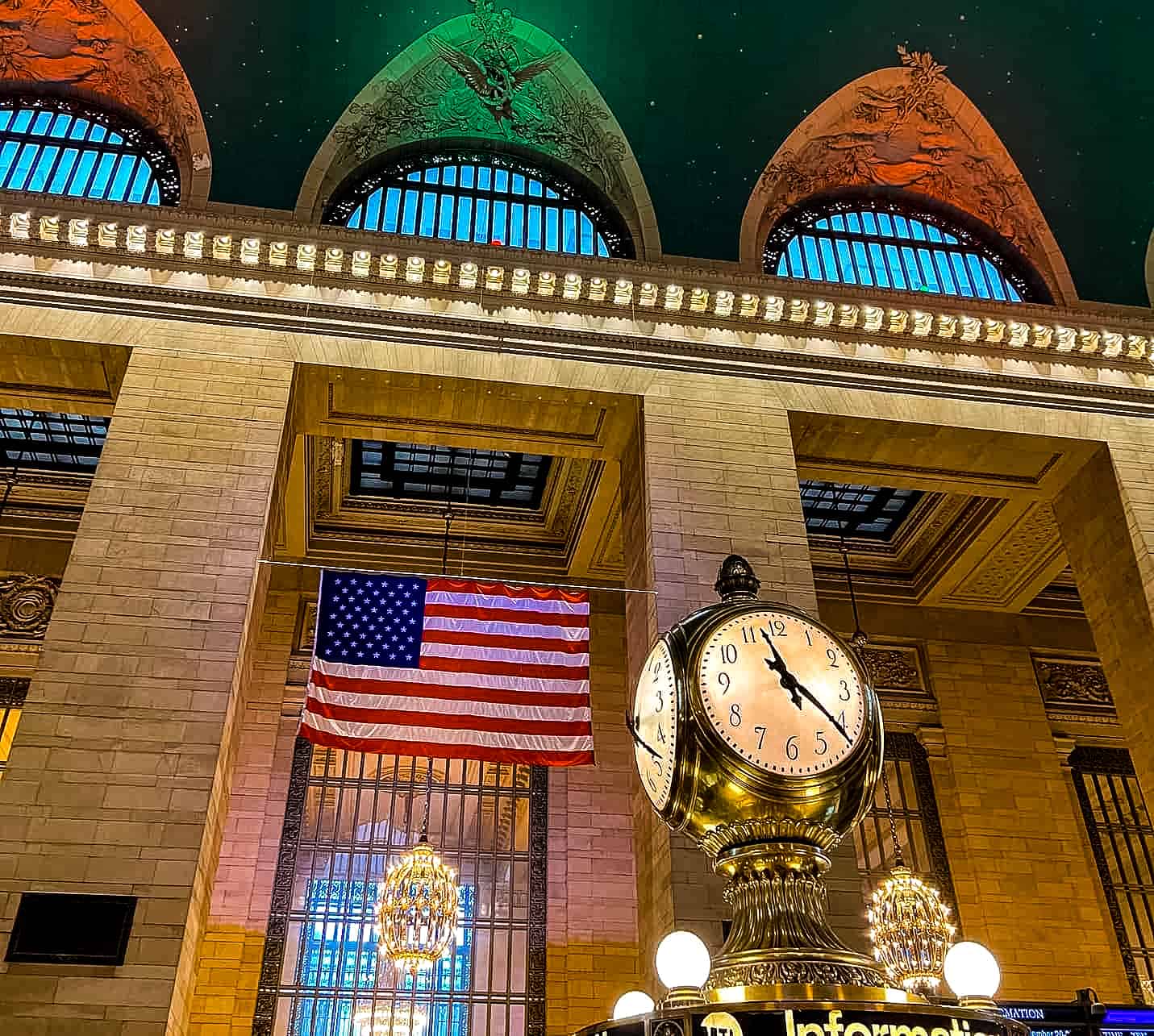 The famous Grand Central Terminal from 1913 in New York City, USA.