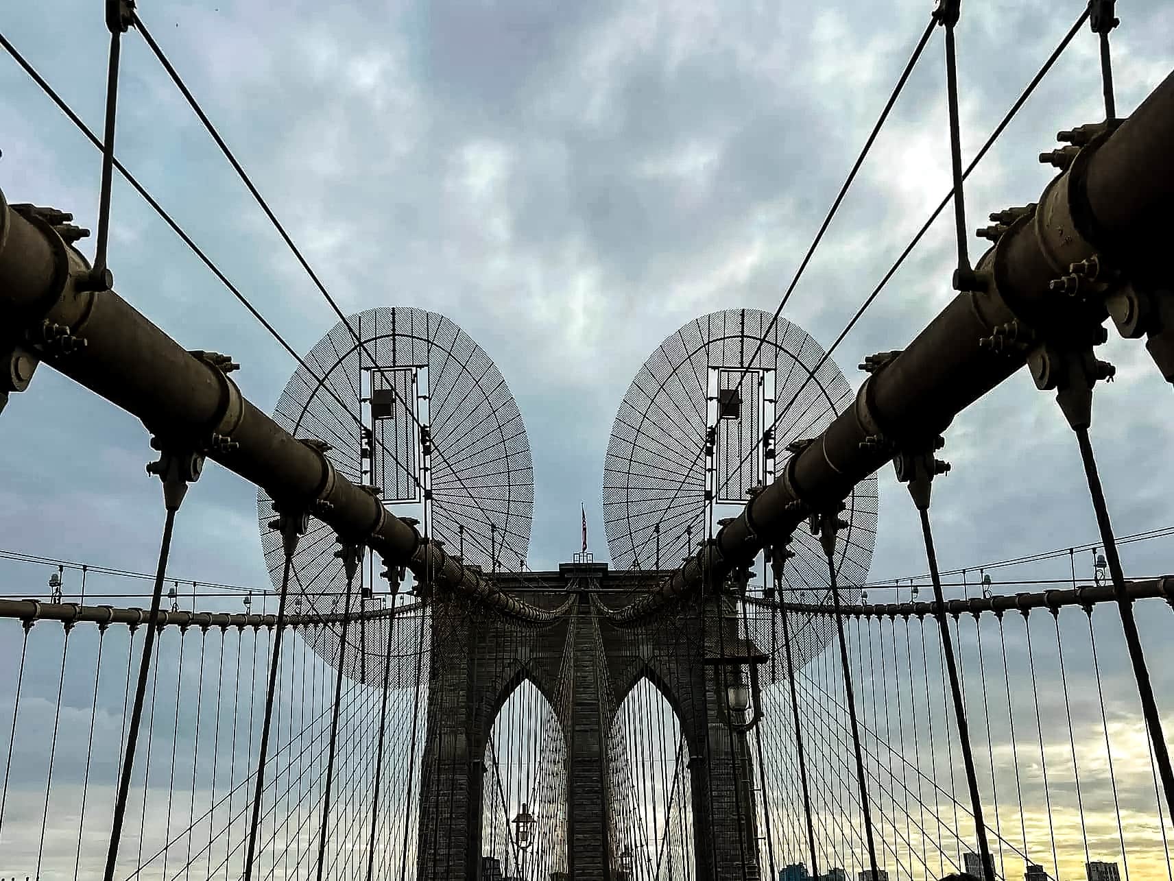 The many faces of the Brooklyn Bridge in New York City, USA.