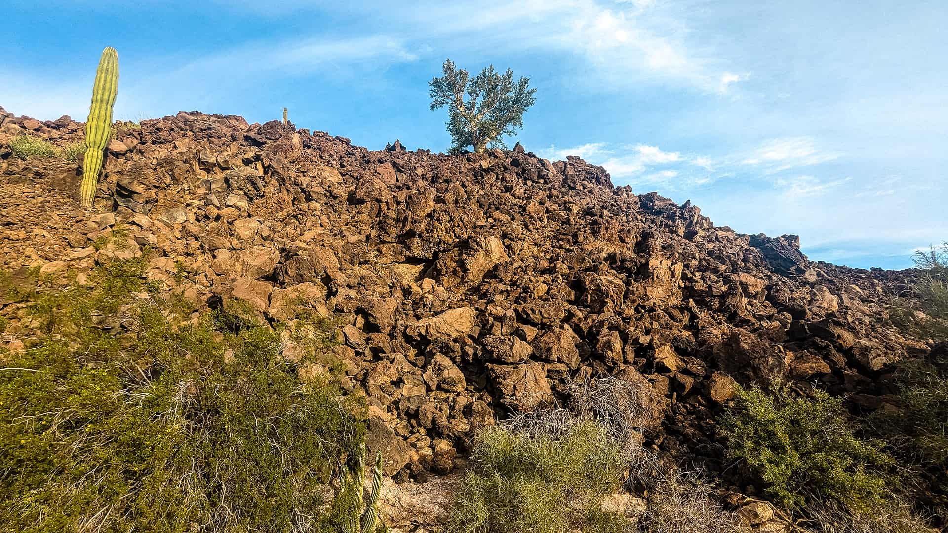 Lava stream at the Las Tres Virgenes volcano in Baja California Sur, Mexico.