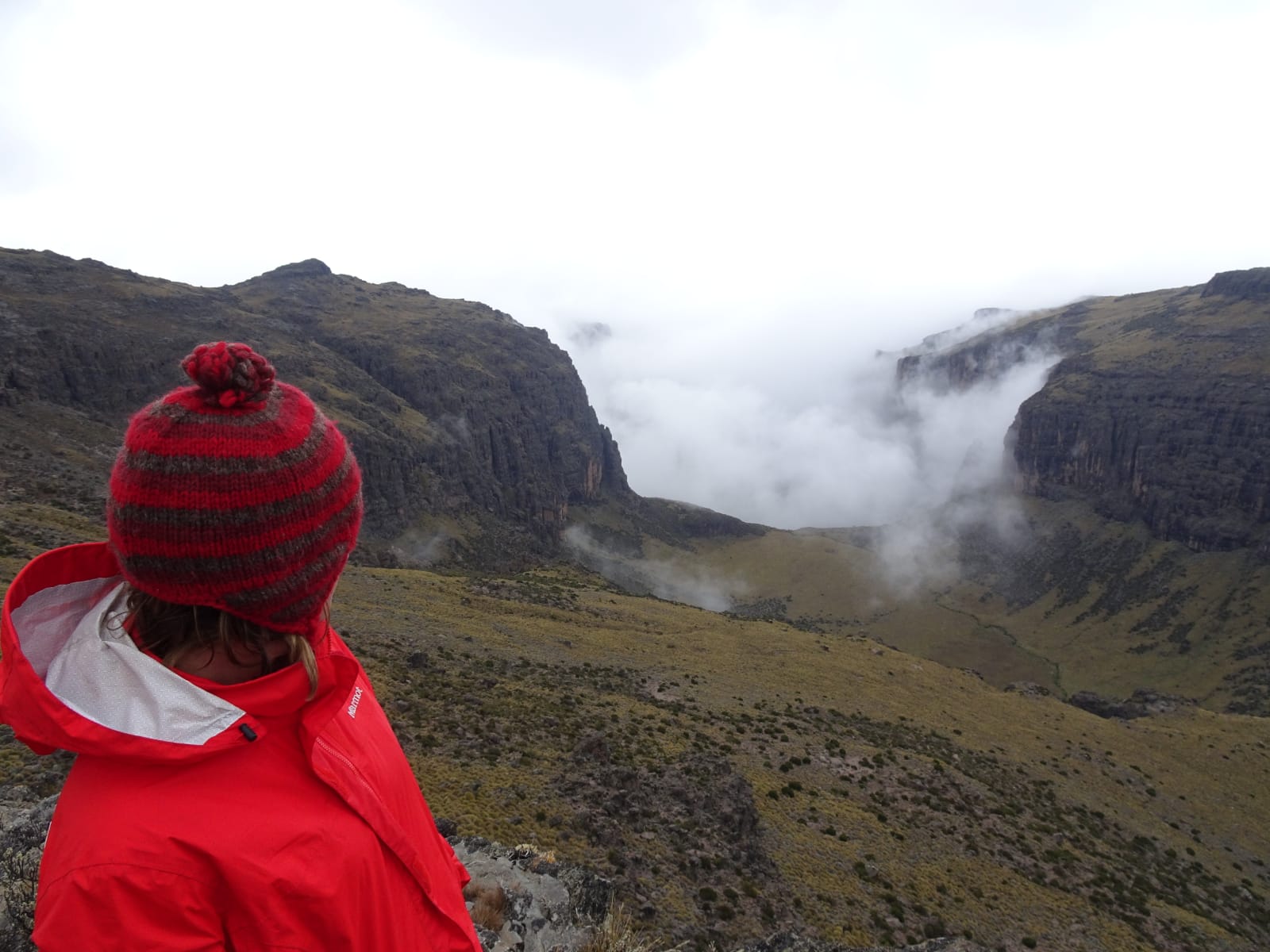Weather when climbing Mount Kenya.