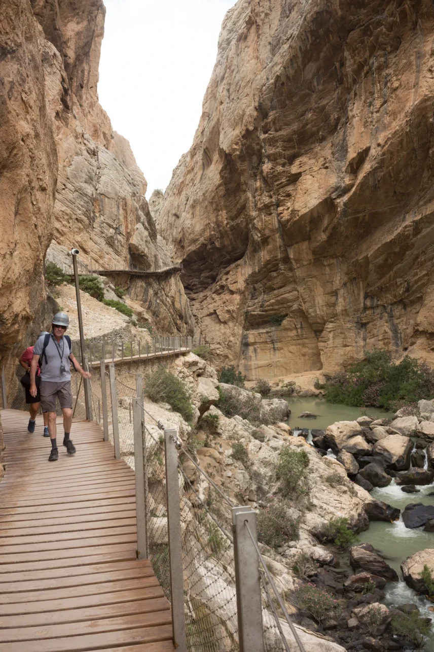At the bottom of the Caminito Del Rey - The King’s Walk in Andalucia, Spain.