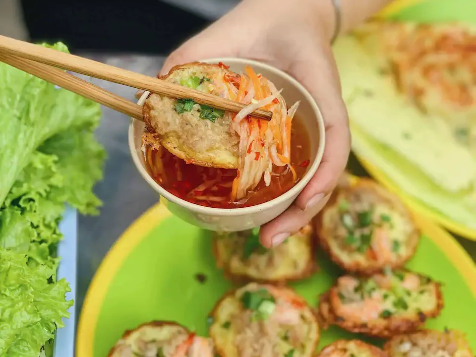 Super delicious street food in Ho Chi Minh City, Vietnam.